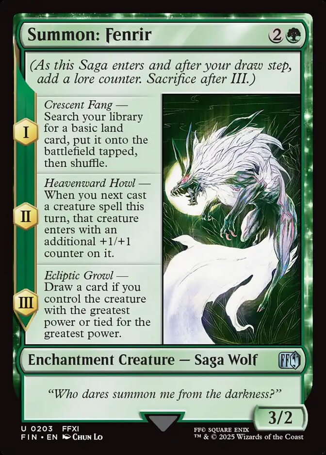 Summon: Fenrir (203) - Final Fantasy (FIN)