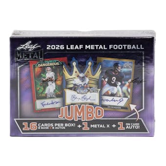 2026 Leaf Metal Football Jumbo Hobby Box