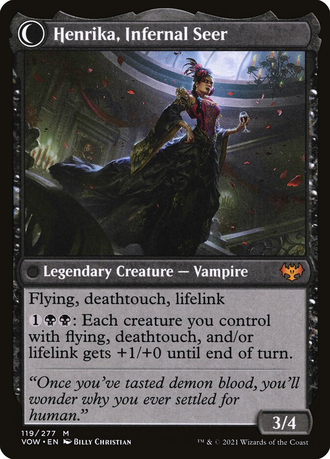 Henrika Domnathi // Henrika, Infernal Seer (119) - Innistrad: Crimson Vow (VOW)