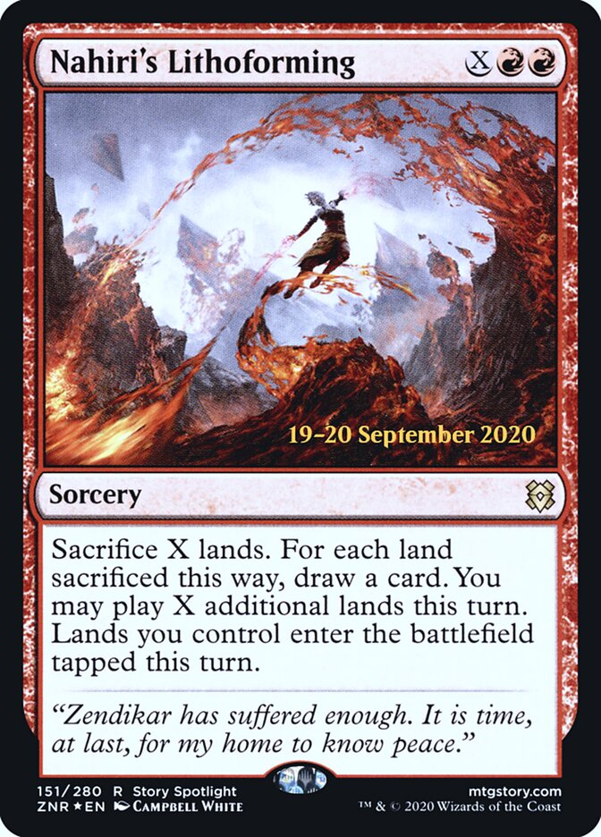 Nahiri's Lithoforming (151s) - Zendikar Rising Promos (PZNR)