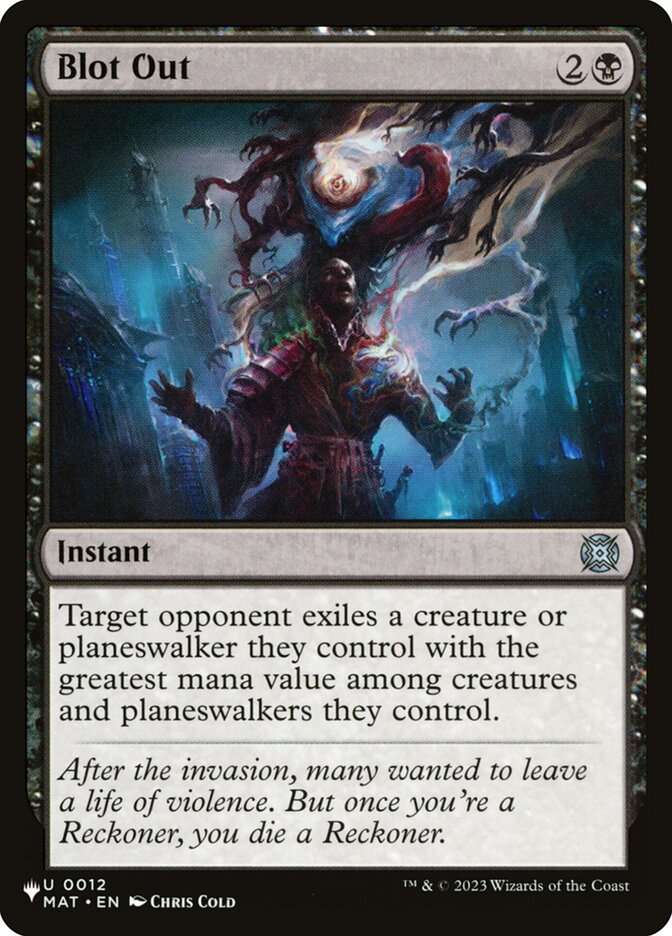 Blot Out (MAT-12) - The List (PLST)