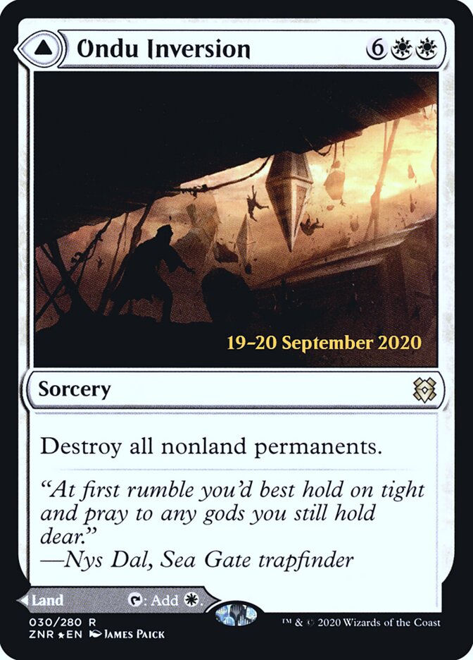 Ondu Inversion // Ondu Skyruins (30s) - Zendikar Rising Promos (PZNR)