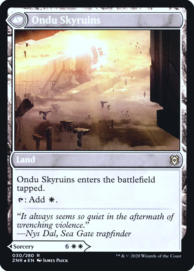 Ondu Inversion // Ondu Skyruins (30s) - Zendikar Rising Promos (PZNR)