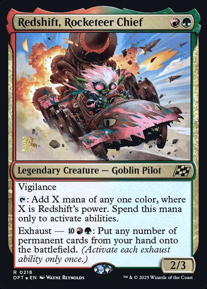 Redshift, Rocketeer Chief (218s) - Aetherdrift Promos (PDFT)