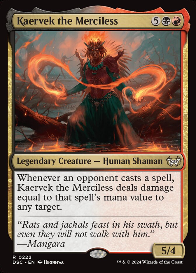 Kaervek the Merciless (222) - Duskmourn: House of Horror Commander (DSC)
