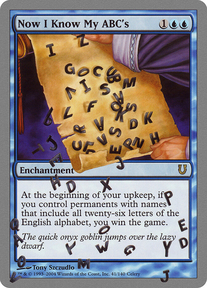 Now I Know My ABC's (41) - Unhinged (UNH)