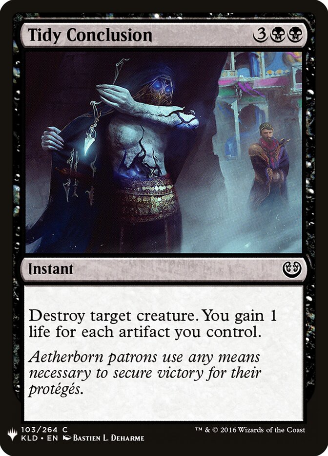 Tidy Conclusion (KLD-103) - The List (PLST)