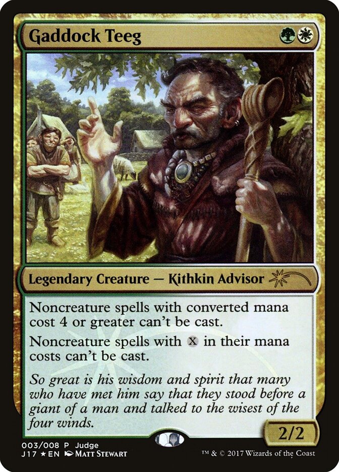 Gaddock Teeg (3) - Judge Gift Cards 2017 (J17)