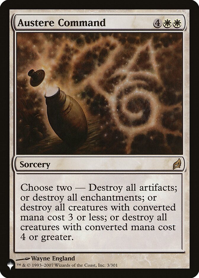 Austere Command (LRW-3) - The List (PLST)