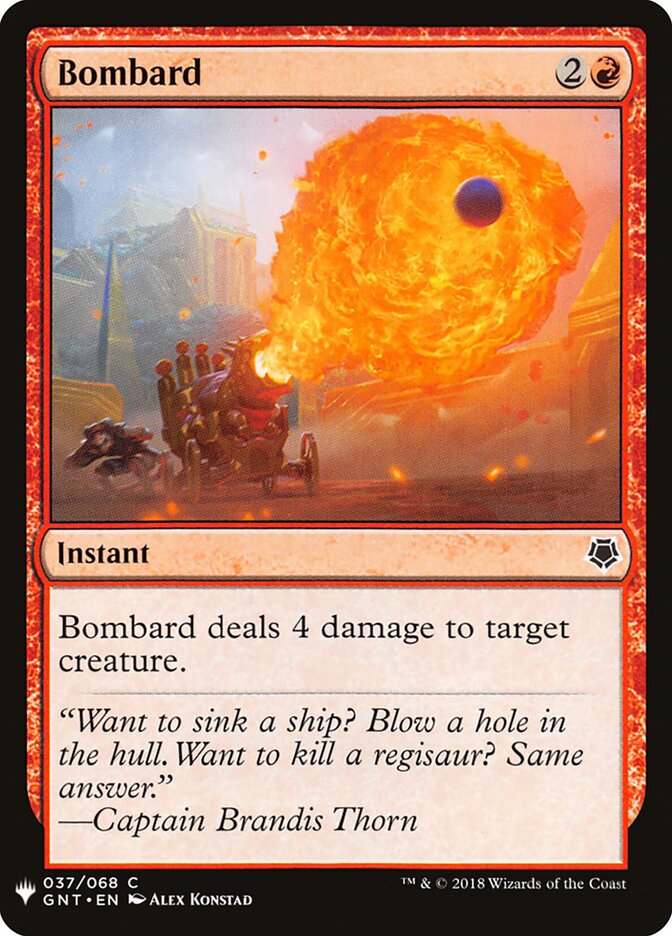 Bombard (GNT-37) - The List (PLST)