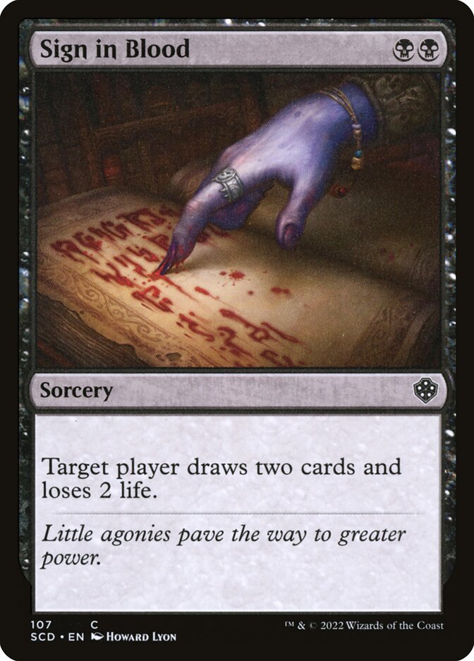 Sign in Blood (107) - Starter Commander Decks (SCD)