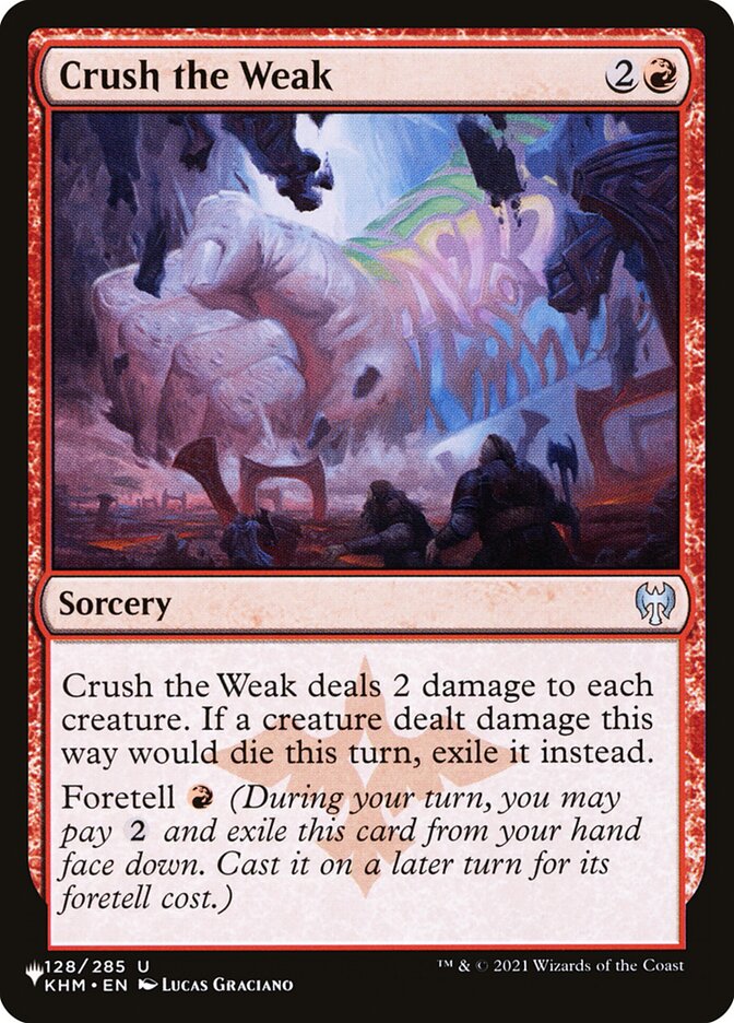 Crush the Weak (KHM-128) - The List (PLST)