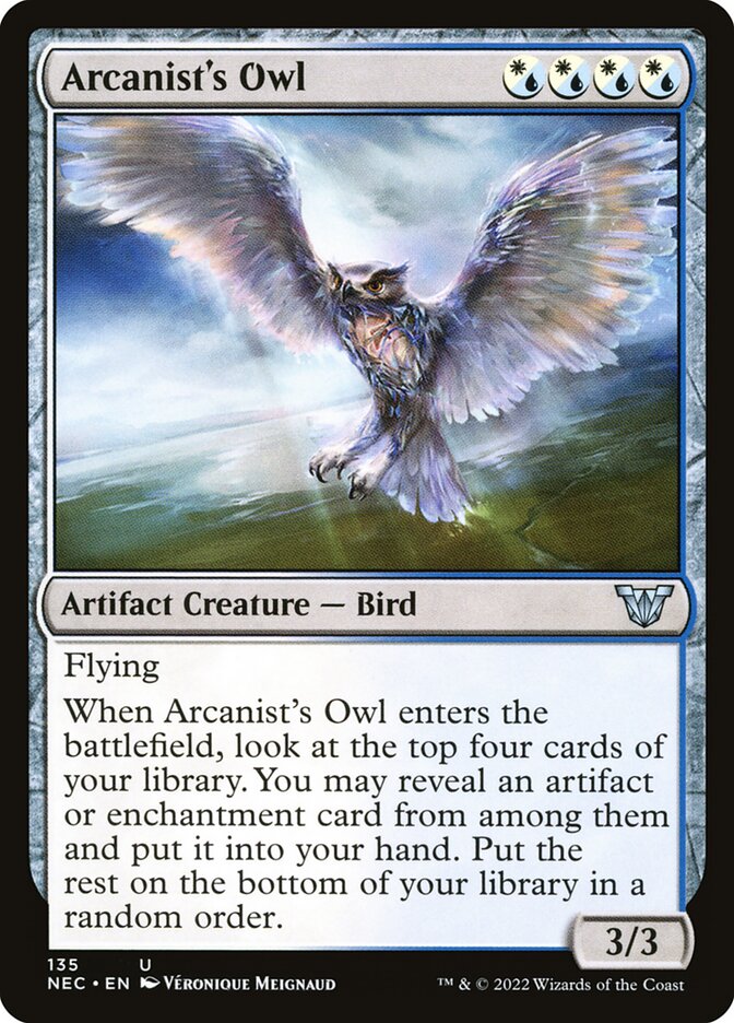 Arcanist's Owl (135) - Neon Dynasty Commander (NEC)