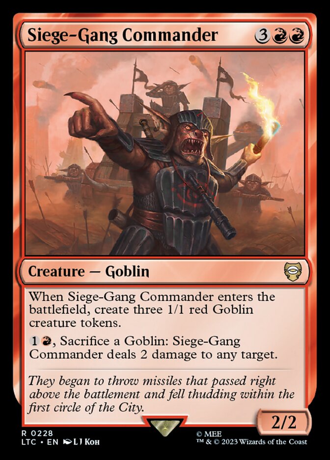 Siege-Gang Commander (228) - Tales of Middle-earth Commander (LTC)