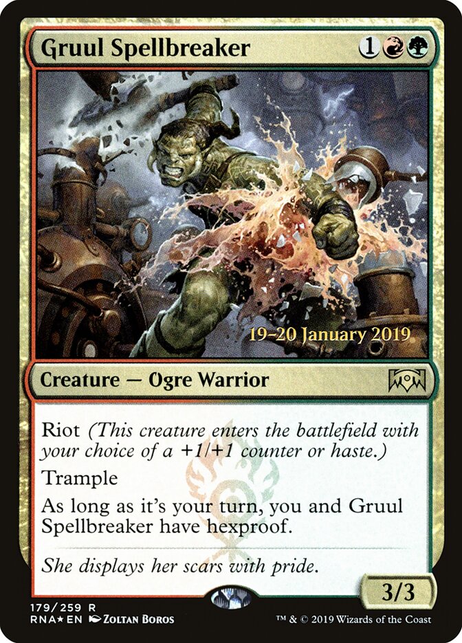Gruul Spellbreaker (179s) - Ravnica Allegiance Promos (PRNA)
