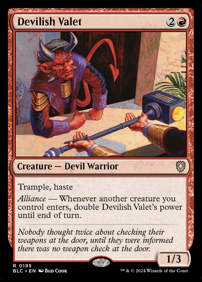 Devilish Valet (195) - Bloomburrow Commander (BLC)
