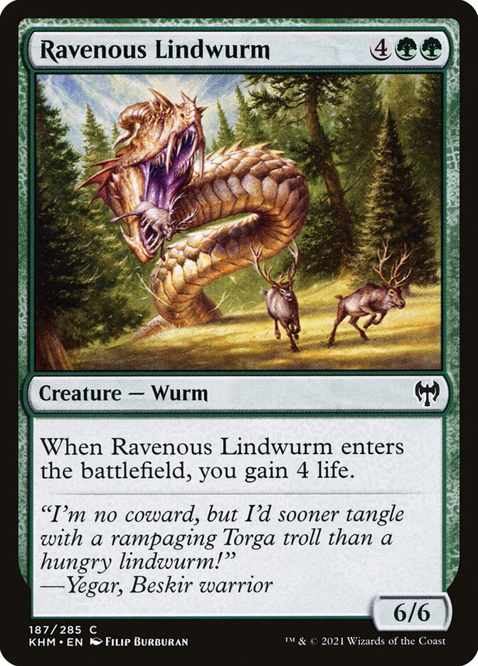 Ravenous Lindwurm (187) - Kaldheim (KHM)