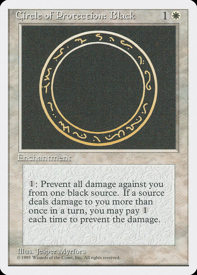 Circle of Protection: Black (14) - Fourth Edition (4ED)