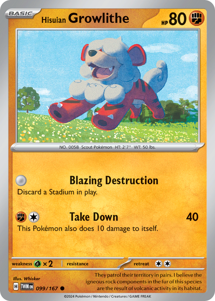 Hisuian Growlithe (99/167) - Twilight Masquerade (TWM)