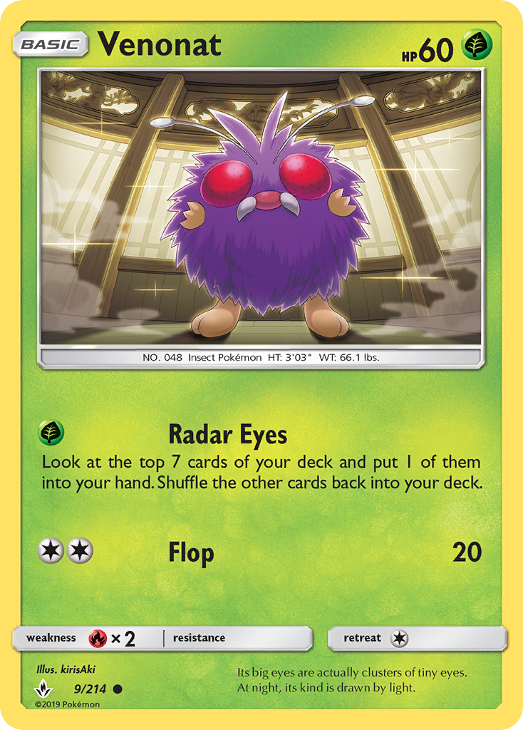 Venonat (9/214) - Unbroken Bonds (UNB)