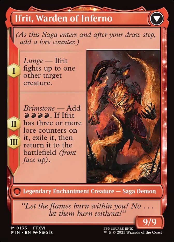 Clive, Ifrit's Dominant // Ifrit, Warden of Inferno (133) - Final Fantasy (FIN)