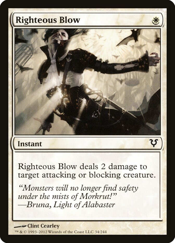 Righteous Blow (34) - Avacyn Restored (AVR)