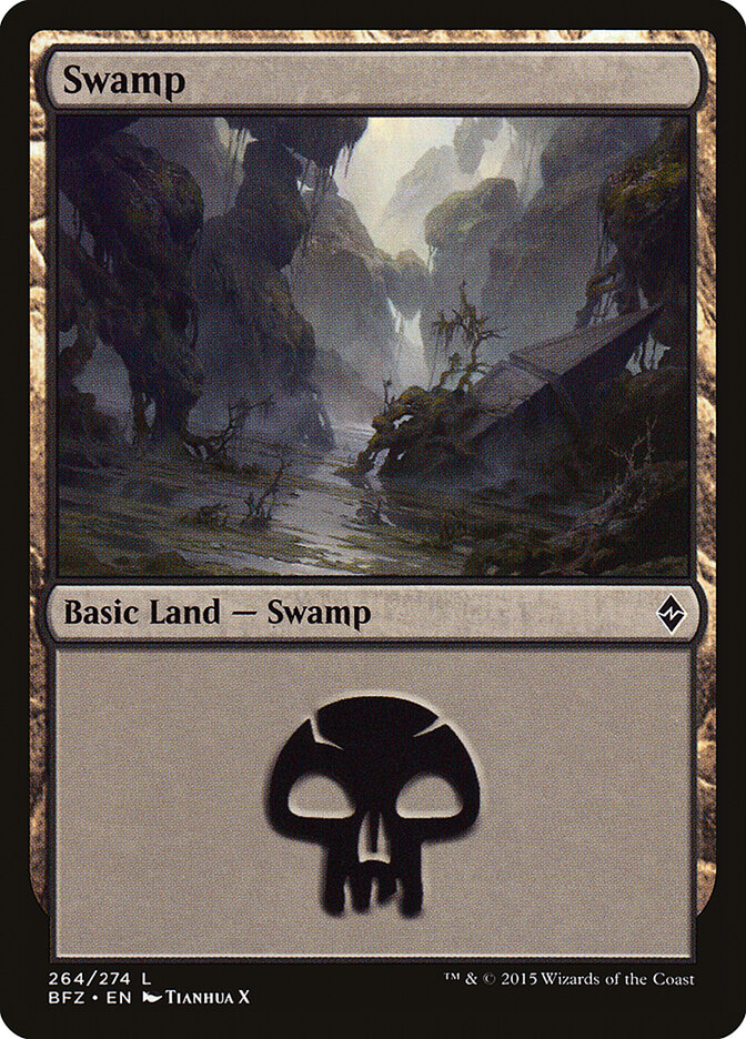 Swamp (264a) - Battle for Zendikar (BFZ)