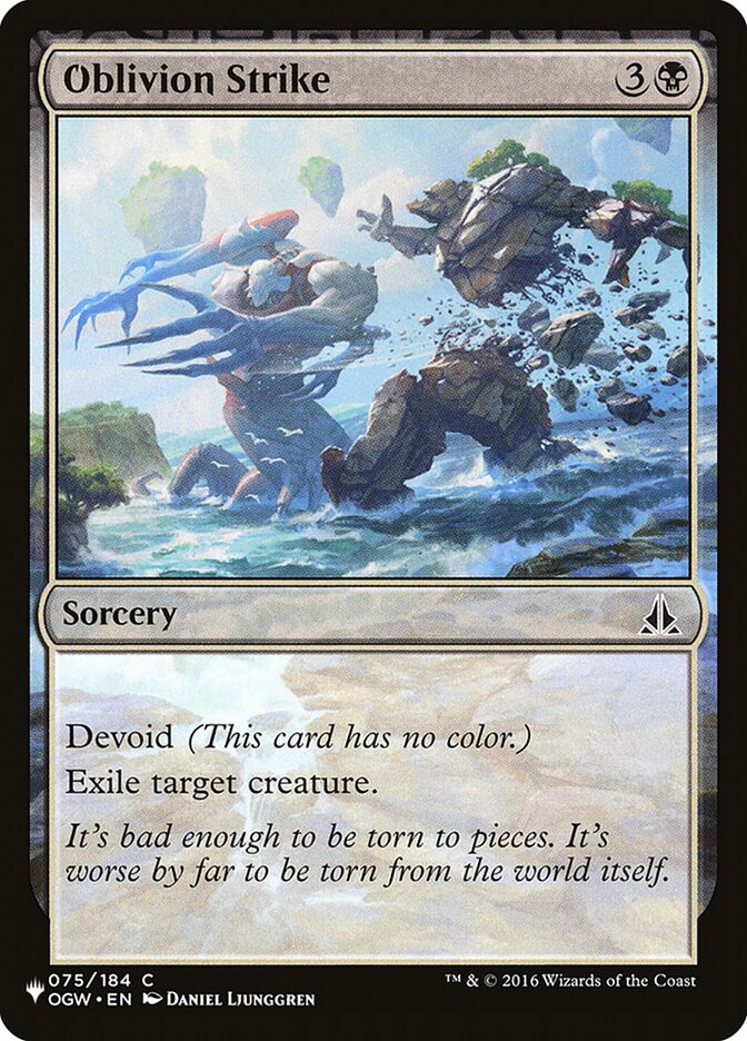 Oblivion Strike (OGW-75) - The List (PLST)