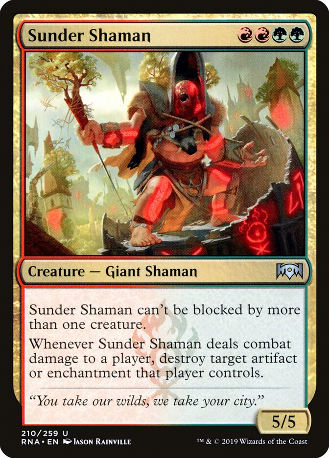 Sunder Shaman (210) - Ravnica Allegiance (RNA)