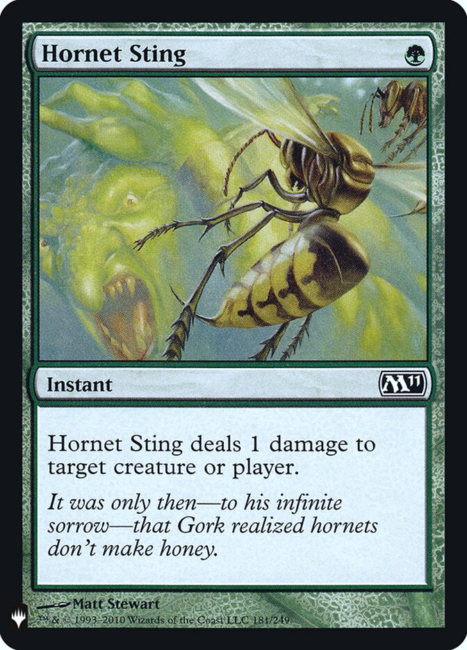 Hornet Sting (M11-181) - The List (PLST)