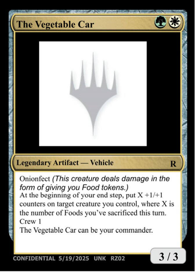 The Vegetable Car (RZ02) - Unknown Event (UNK)