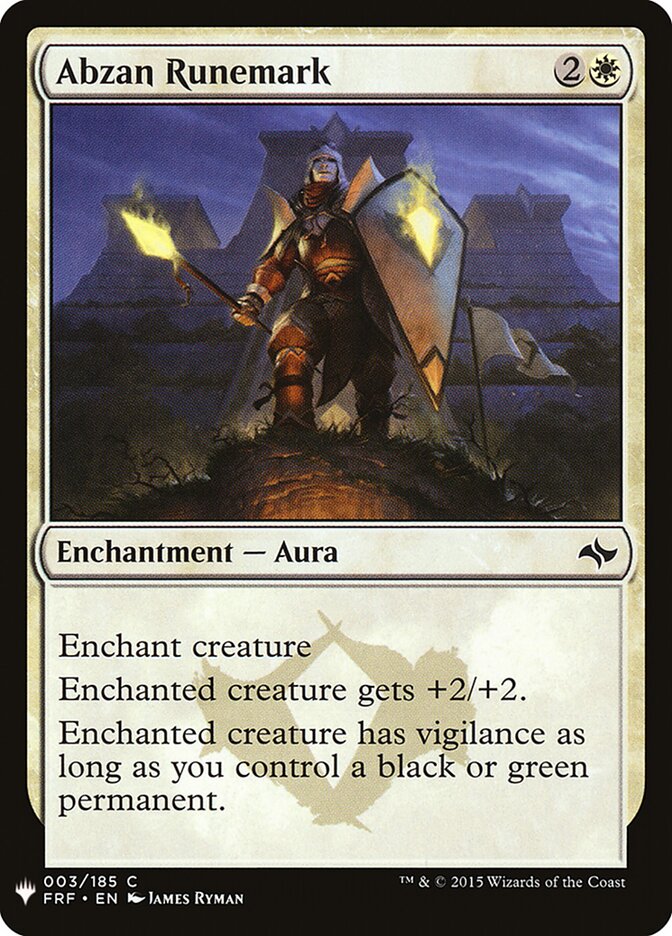 Abzan Runemark (FRF-3) - The List (PLST)