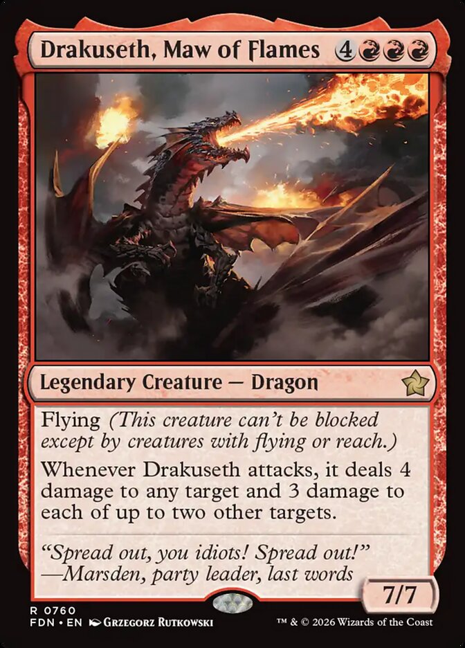 Drakuseth, Maw of Flames (760) - Foundations (FDN)