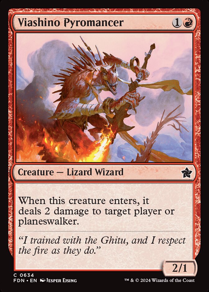 Viashino Pyromancer (634) - Foundations (FDN)