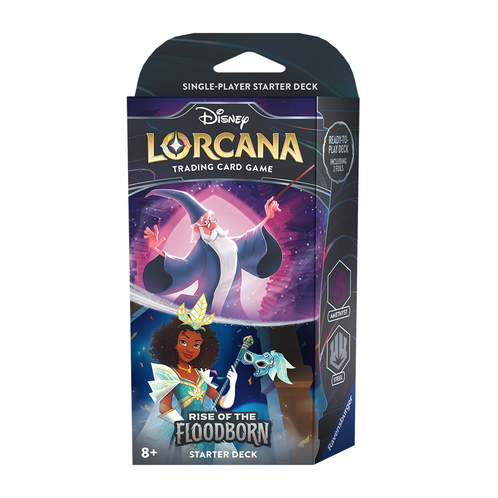 Disney Lorcana Starter Deck, Amethyst / Steel - Rise of the Floodborn