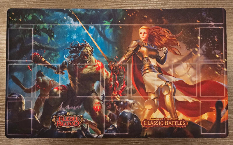 Flesh and Blood - Rhinar vs Dorinthea Classic Battles - Playmat