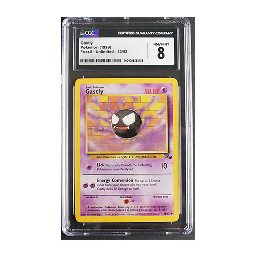 Gastly [Graded CGC 8] - Fossil (FO)