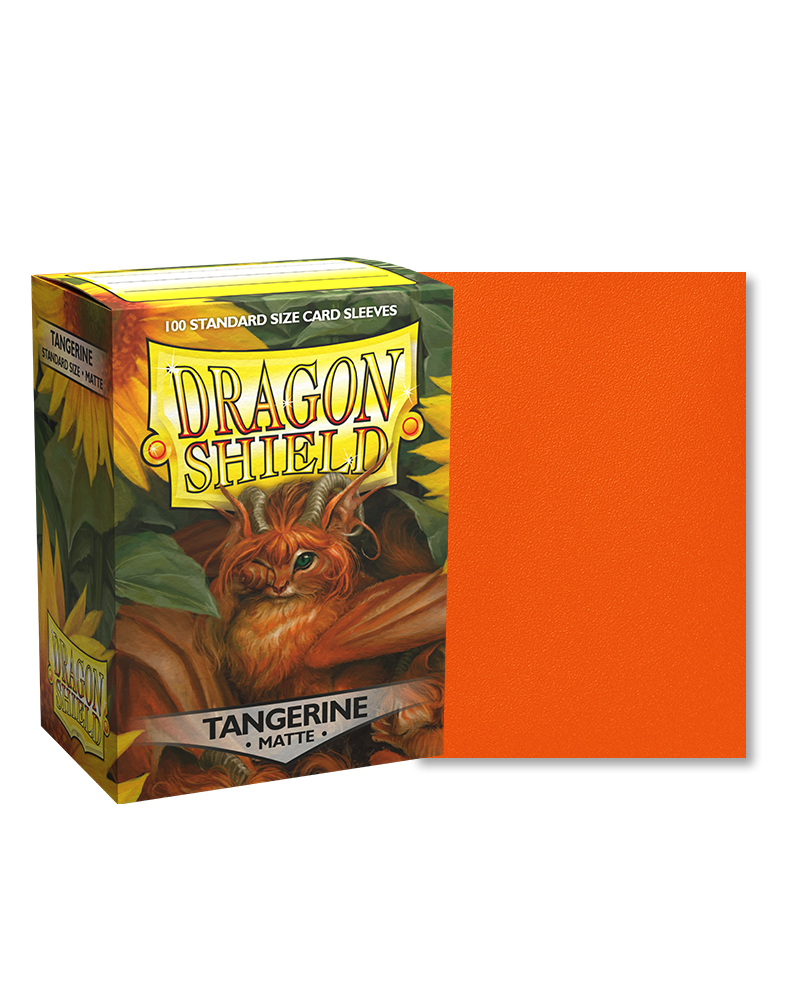 Dragon Shield Deck Protector Sleeves - Matte Tangerine (100 Count)