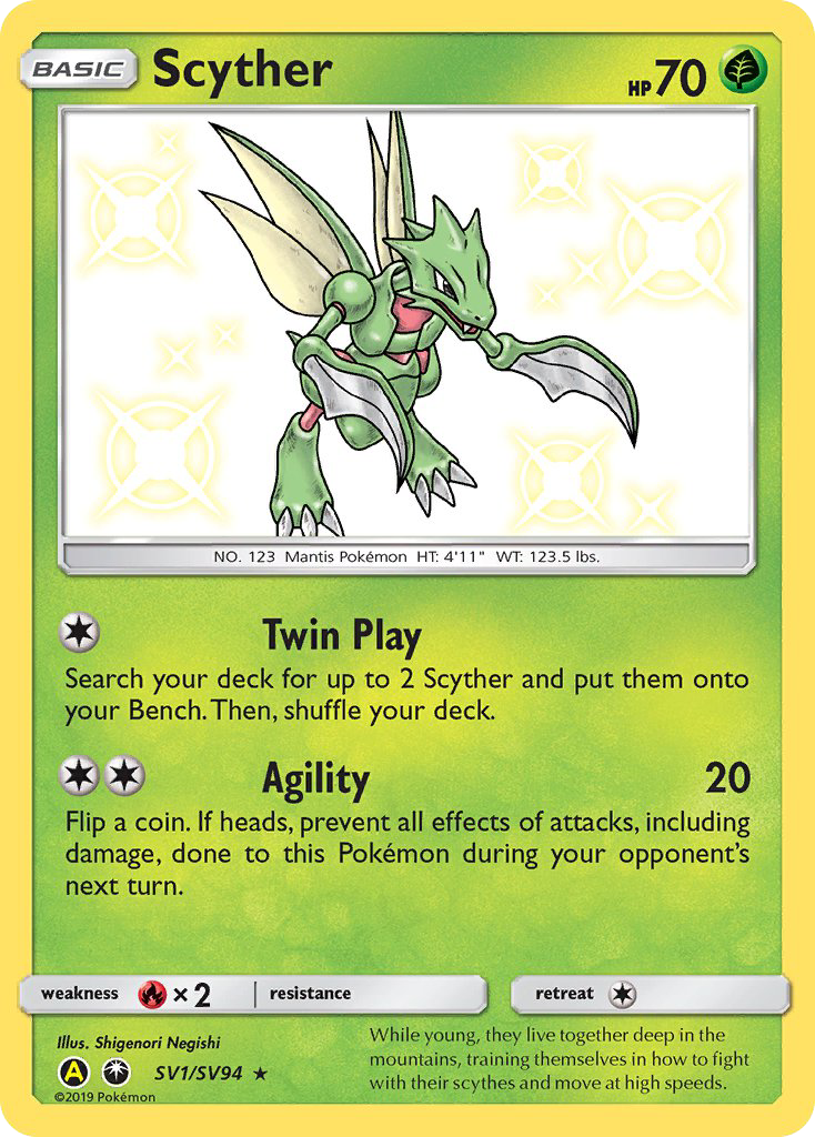 Scyther (SV1/94) - Hidden Fates Shiny Vault (HIFSV)