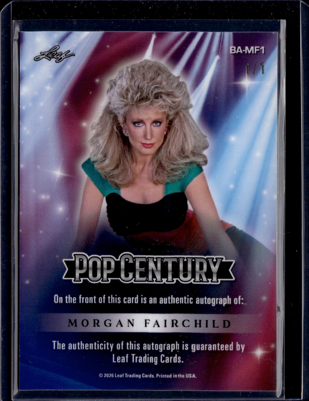 2026 Leaf Pop Century Morgan Fairchild Auto 1/1