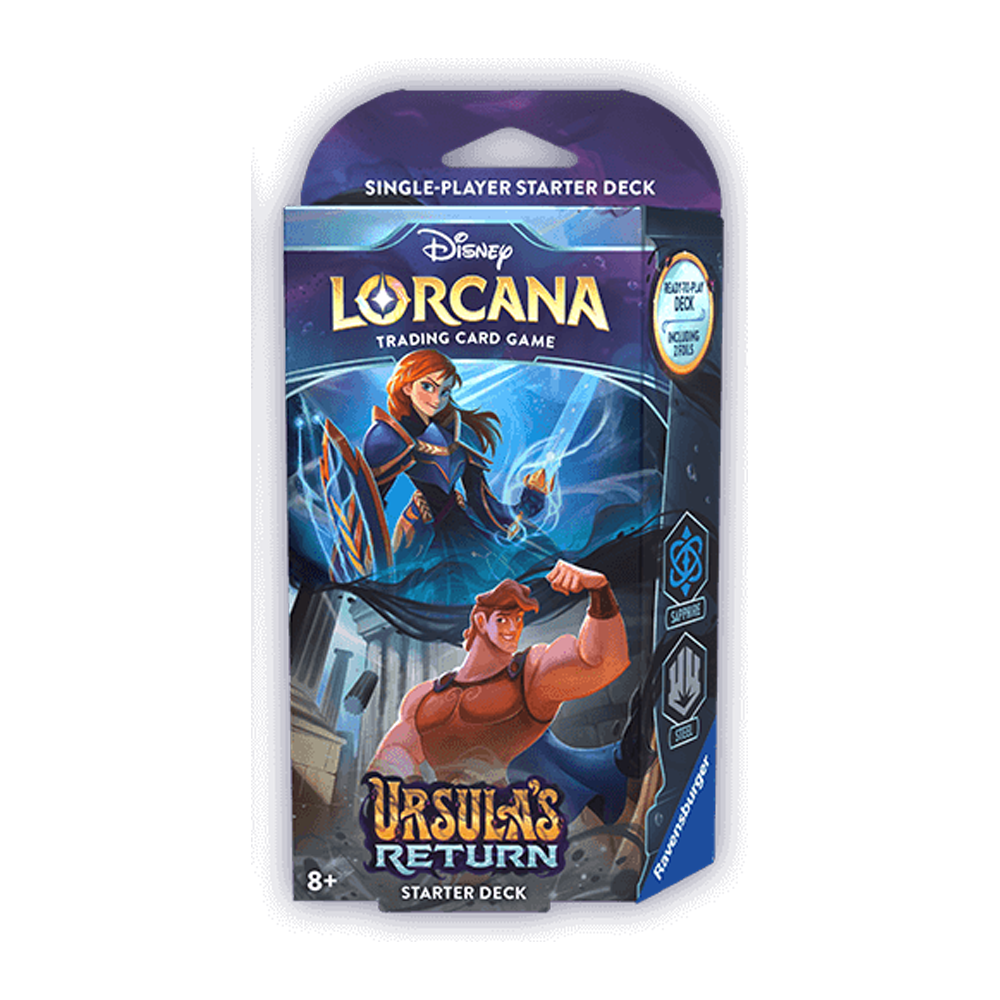 Disney Lorcana Starter Deck, Sapphire / Steel - Ursula's Return (4)