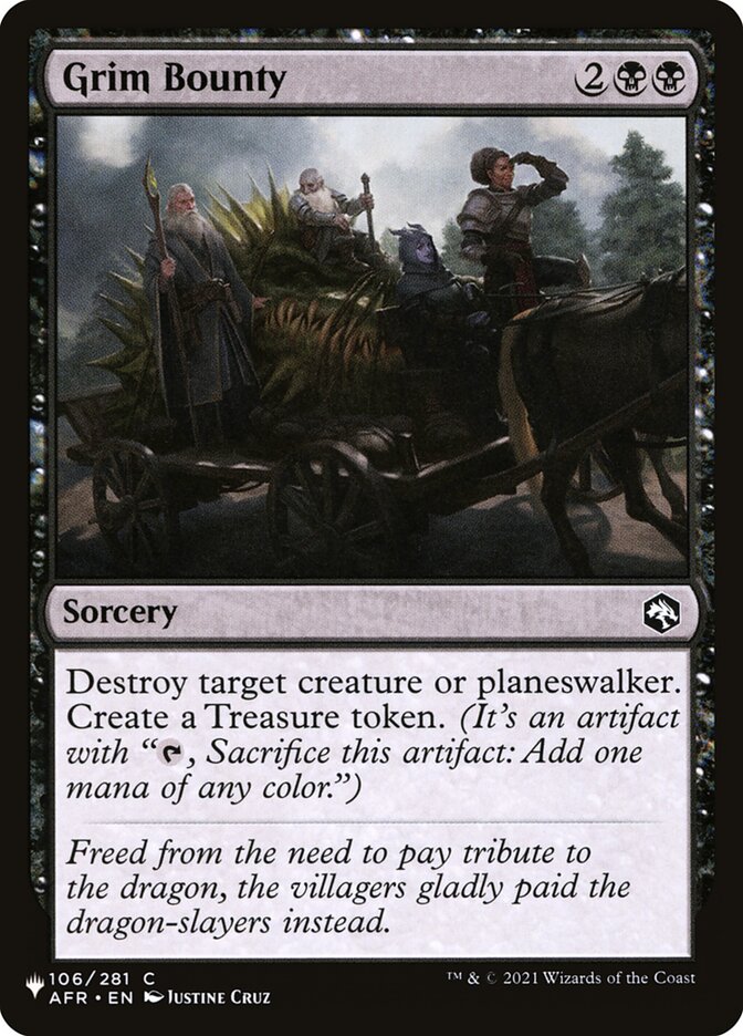 Grim Bounty (AFR-106) - The List (PLST)