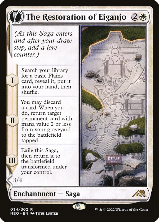 The Restoration of Eiganjo // Architect of Restoration (34) - Kamigawa: Neon Dynasty (NEO)