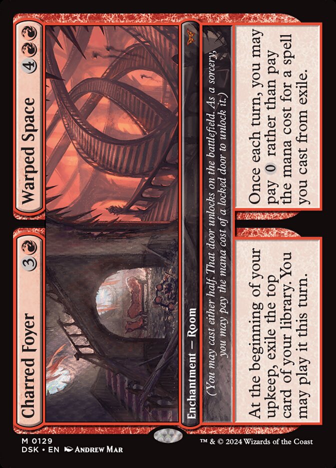 Charred Foyer // Warped Space (129) - Duskmourn: House of Horror (DSK)