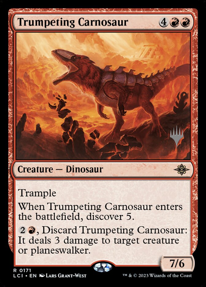 Trumpeting Carnosaur (171p) - The Lost Caverns of Ixalan Promos (PLCI)