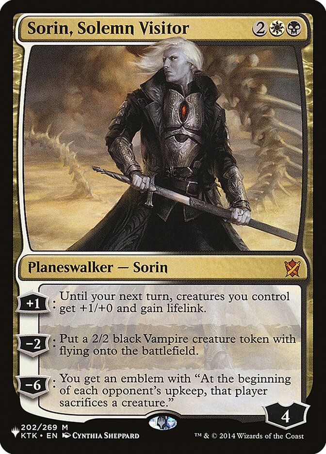 Sorin, Solemn Visitor (KTK-202) - The List (PLST)