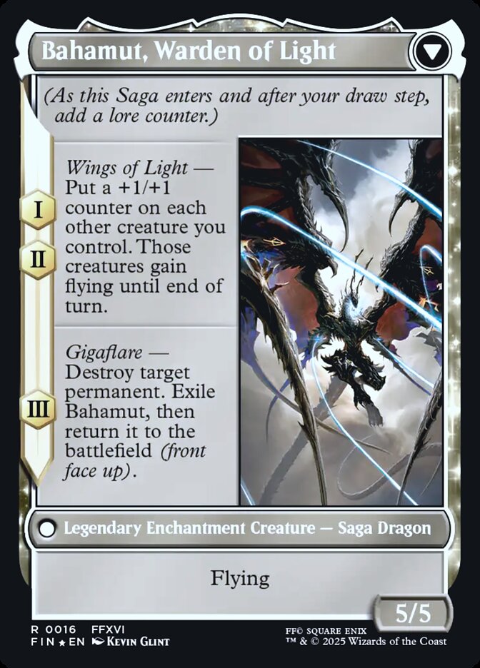 Dion, Bahamut's Dominant // Bahamut, Warden of Light (16s) - Final Fantasy Promos (PFIN)