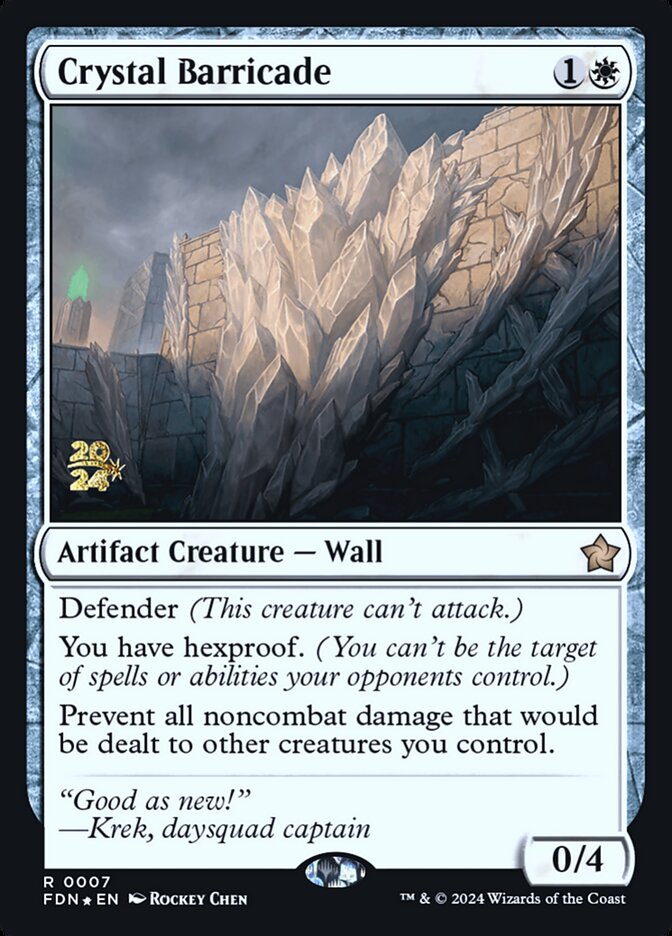 Crystal Barricade (7s) - Foundations Promos (PFDN)