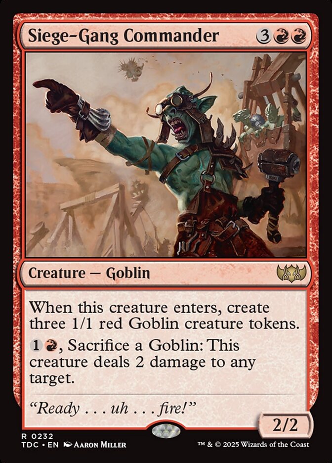Siege-Gang Commander (232) - Tarkir: Dragonstorm Commander (TDC)
