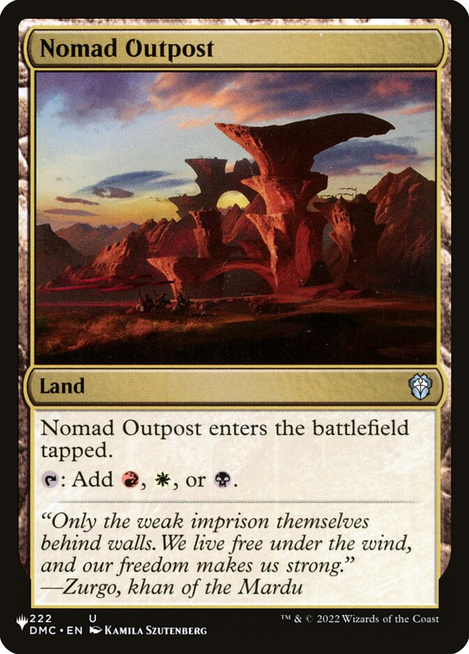 Nomad Outpost (DMC-222) - The List (PLST)